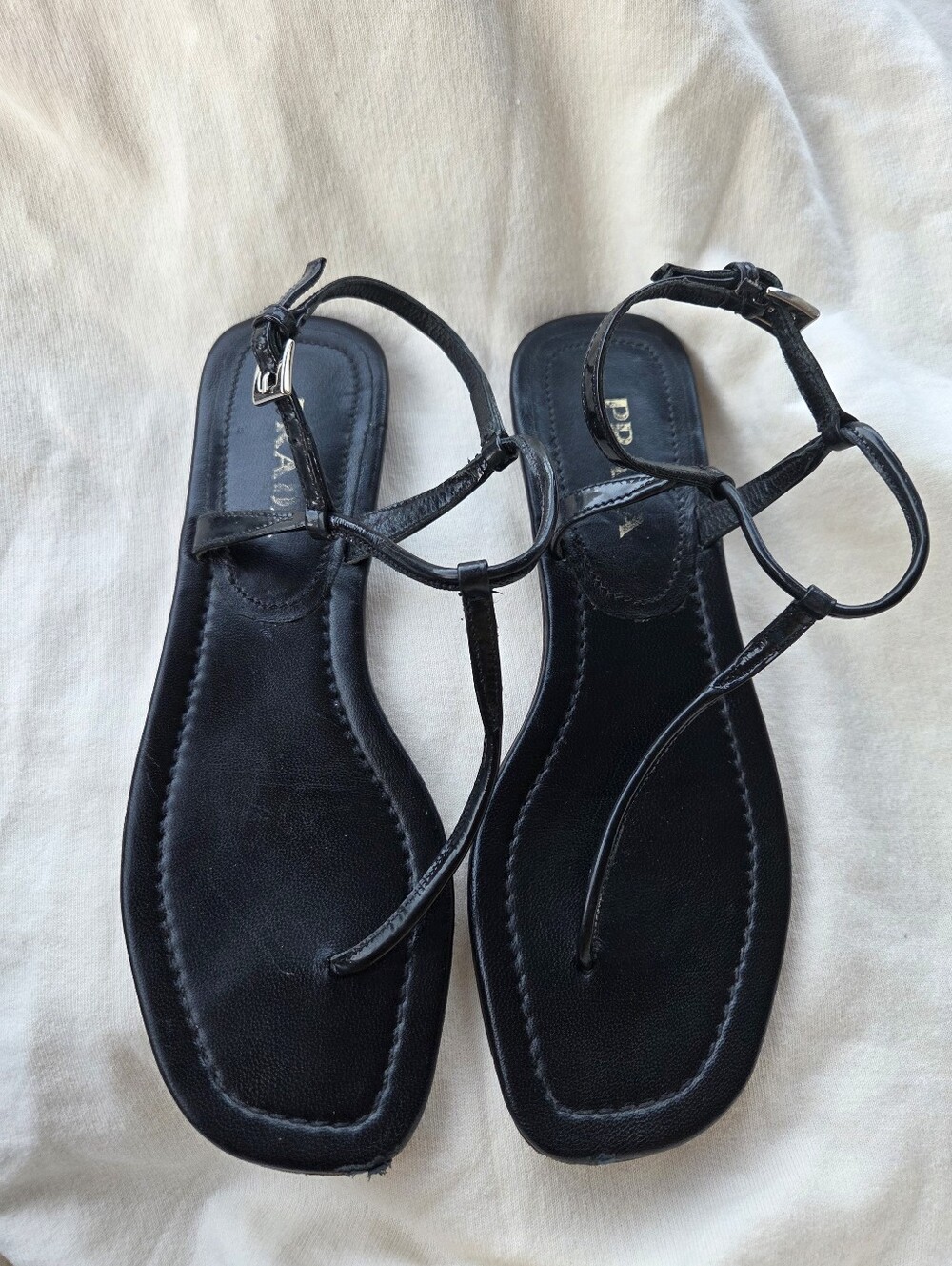 Prada Patent Leather Thong Sandals - Picture 4 of 11